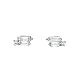 Suzanne Kalan | 18k Layered White Diamond Stud Earrings