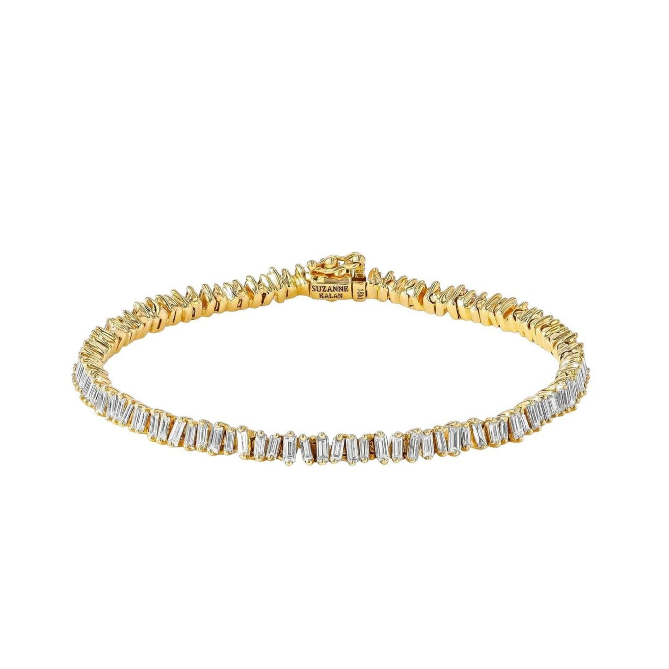 Suzanne Kalan | 18k Classic Mini Baguette Diamond Tennis Bracelet