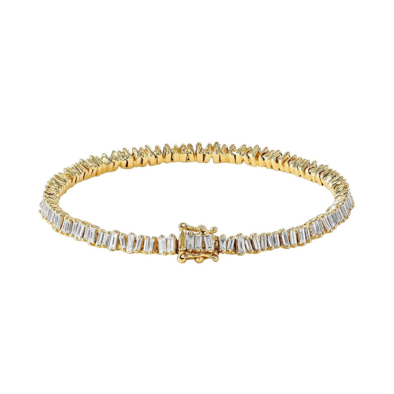 Suzanne Kalan | 18k Classic Mini Baguette Diamond Tennis Bracelet