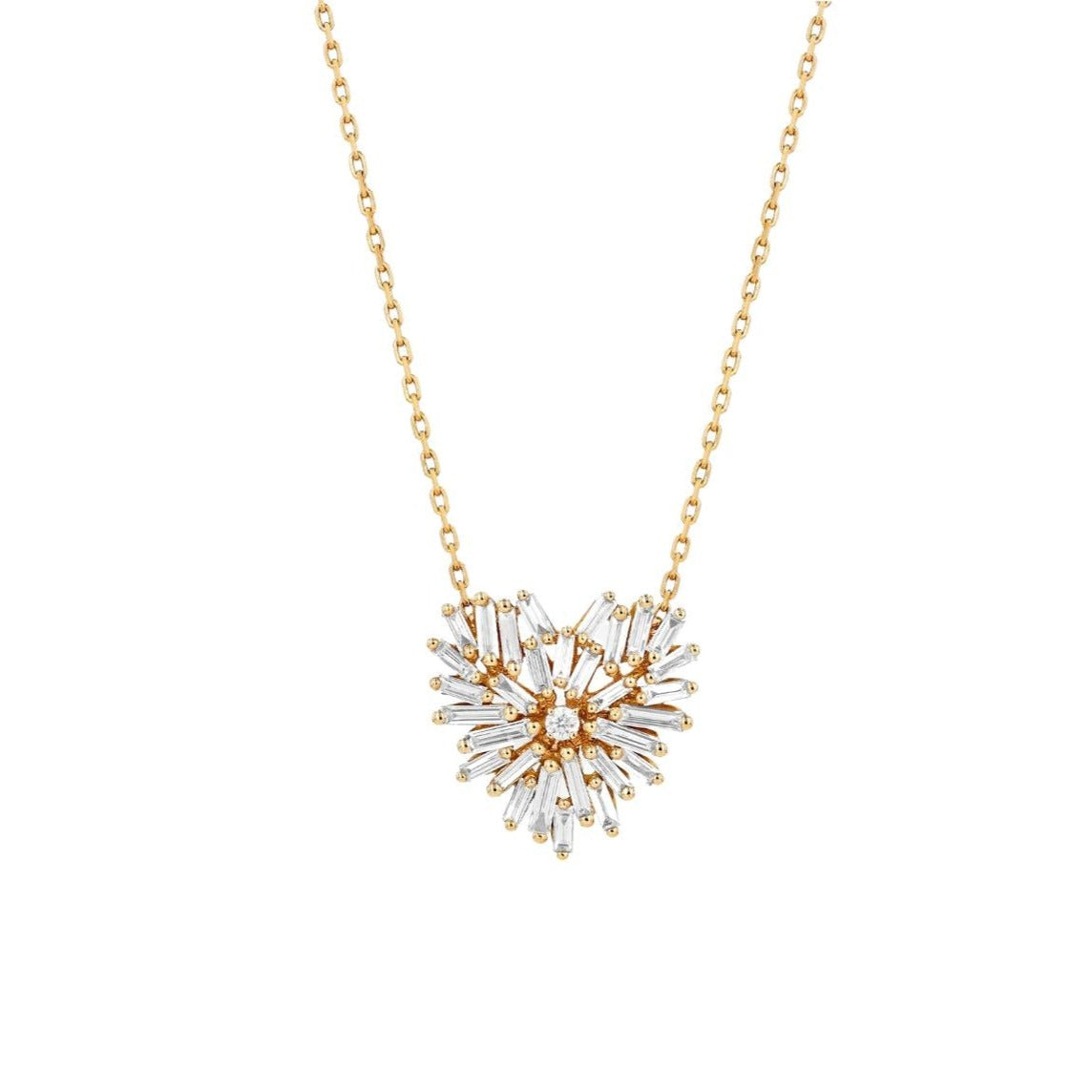Suzanne Kalan | 18k Classic Diamond Heart Necklace