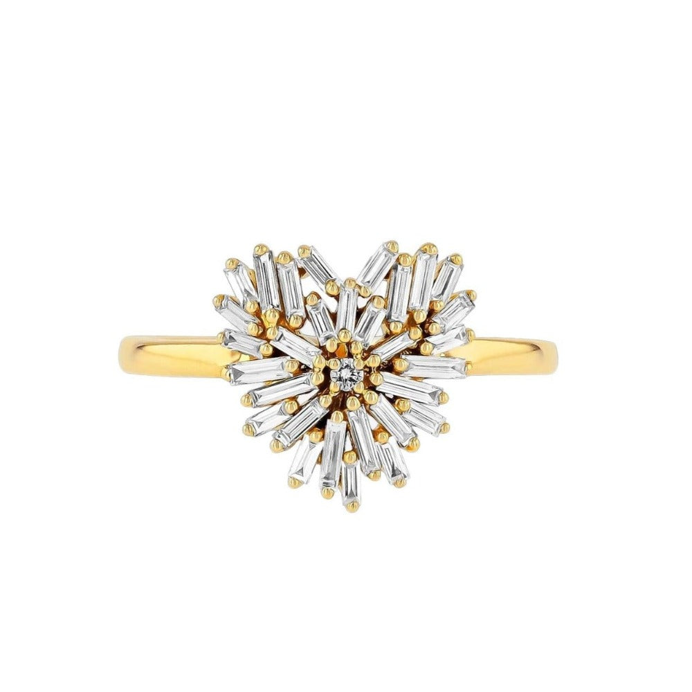Suzanne Kalan | 18k Small Diamond Heart Ring