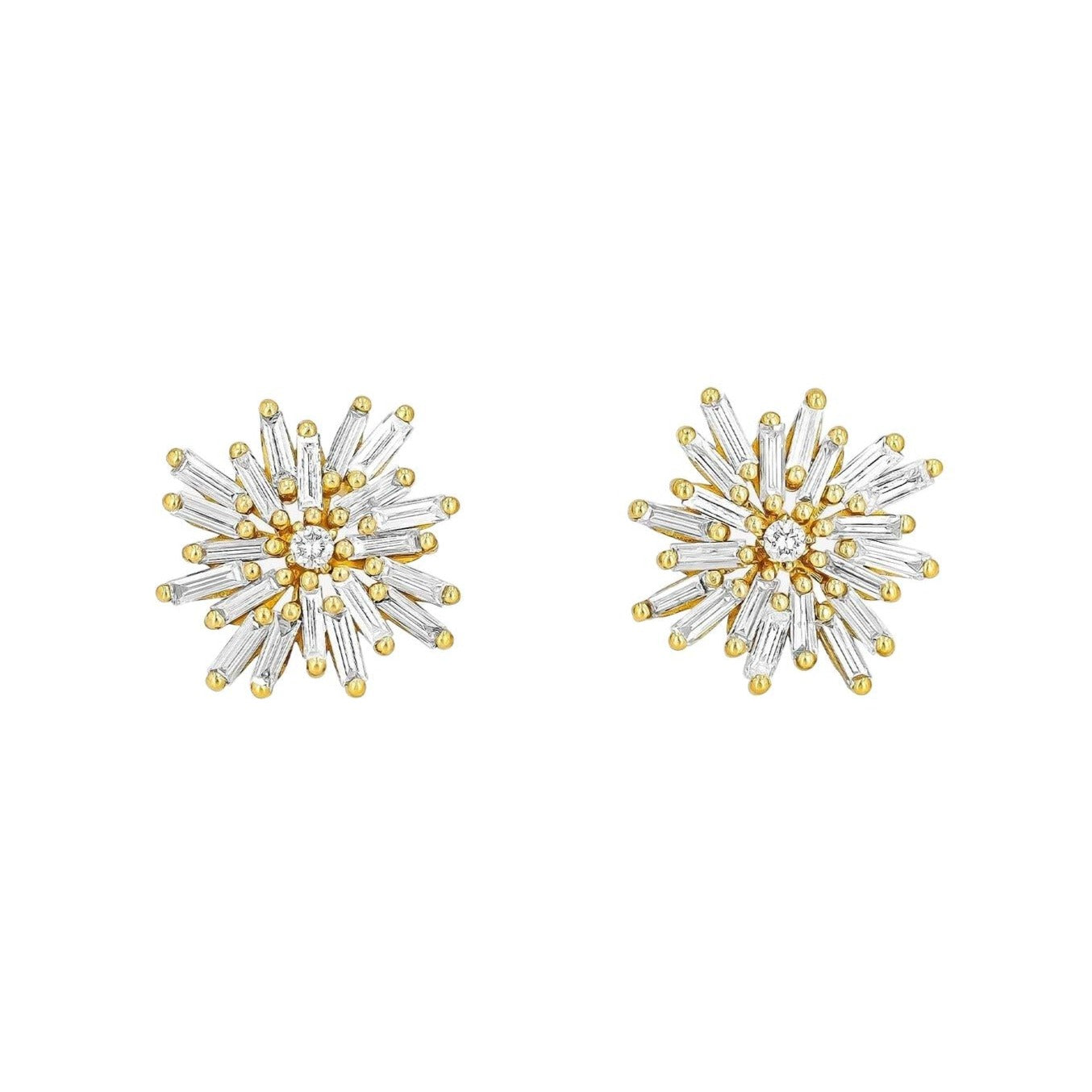 Suzanne Kalan | 18k Snowflake Diamond Stud Earrings