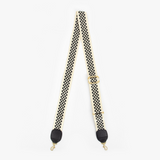 Adjustable Crossbody Strap, Checkered Black and Cream