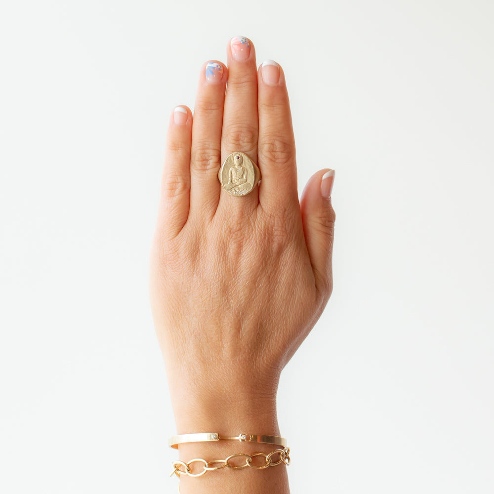 Victoria Cunningham | Large Buddha Signet Ring