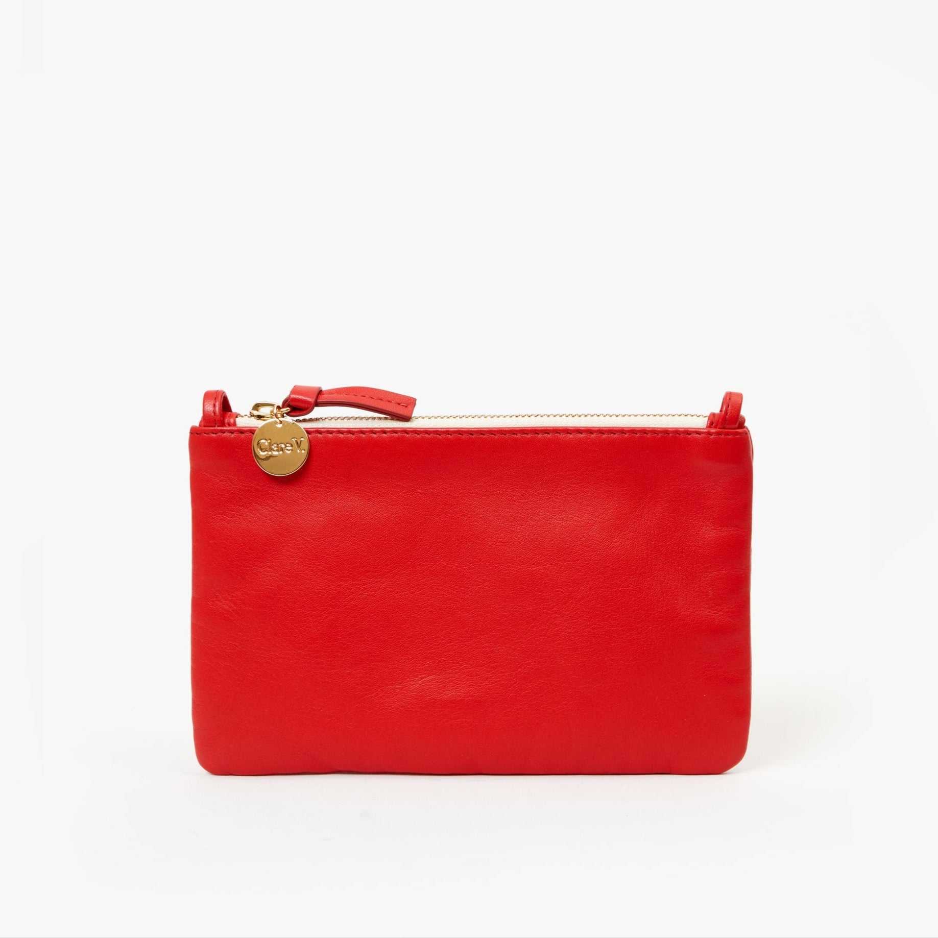 Wallet Clutch with Tabs, Rosa Nappa