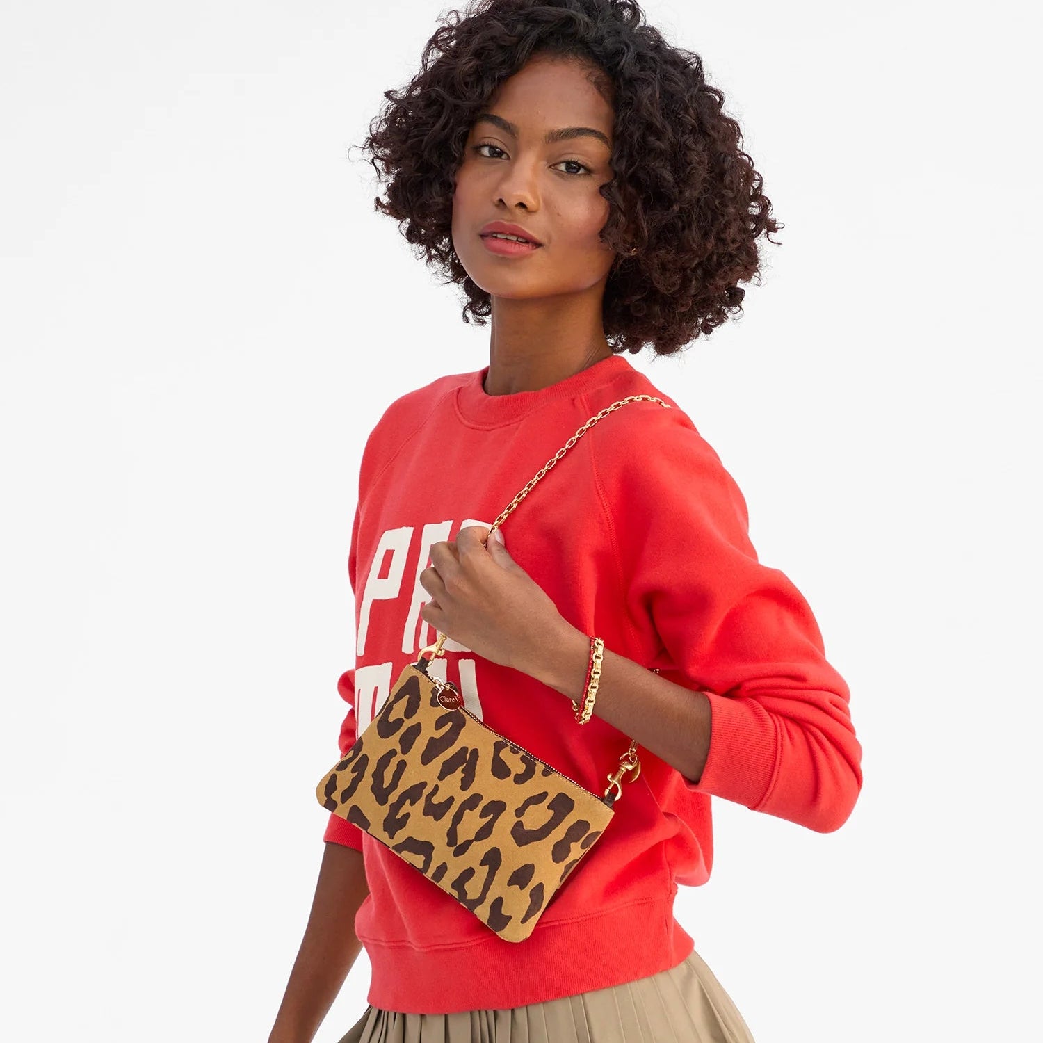 Wallet Clutch with Tabs, Lark Brown Pablo Cat Suede