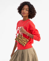 Wallet Clutch with Tabs, Lark Brown Pablo Cat Suede
