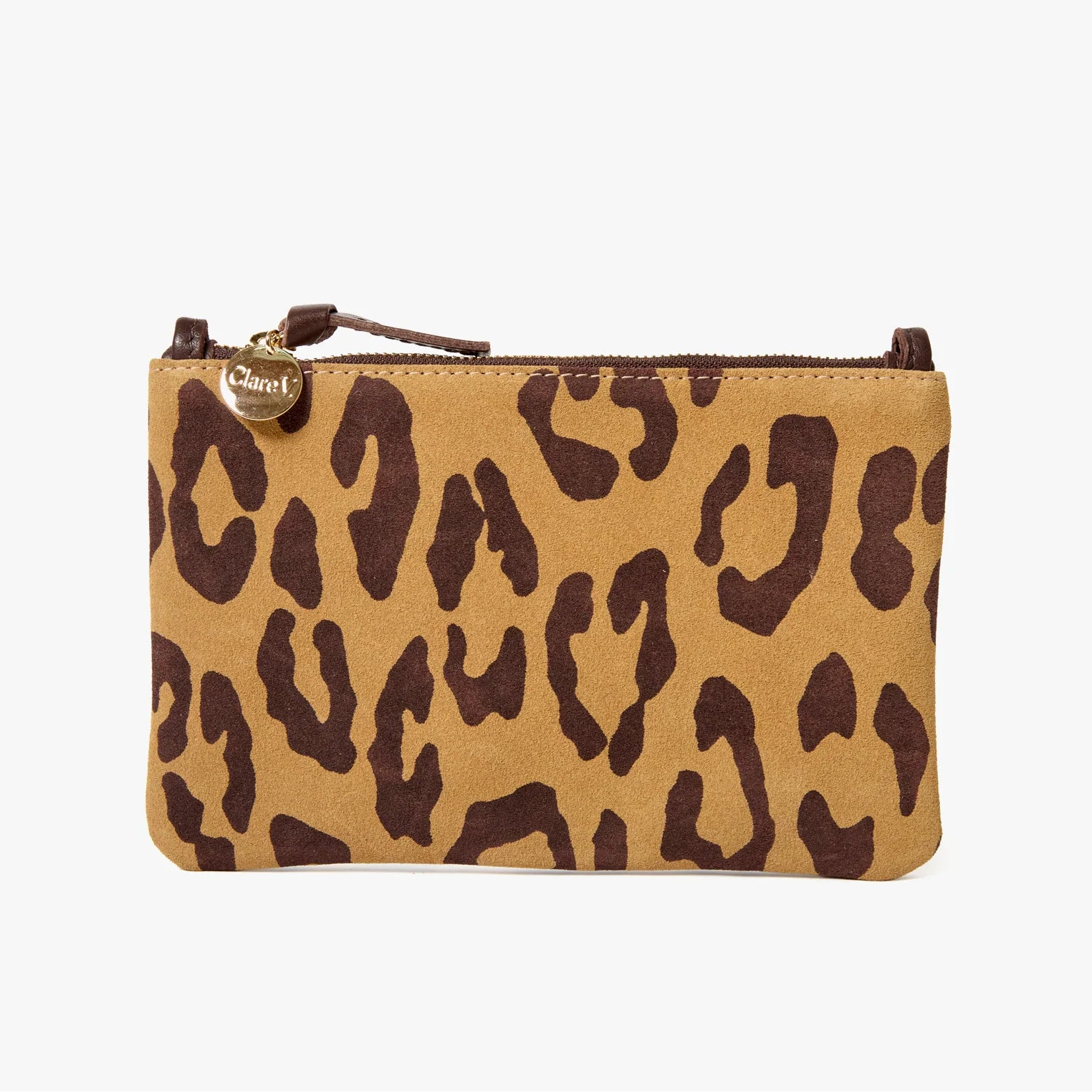 Wallet Clutch with Tabs, Lark Brown Pablo Cat Suede