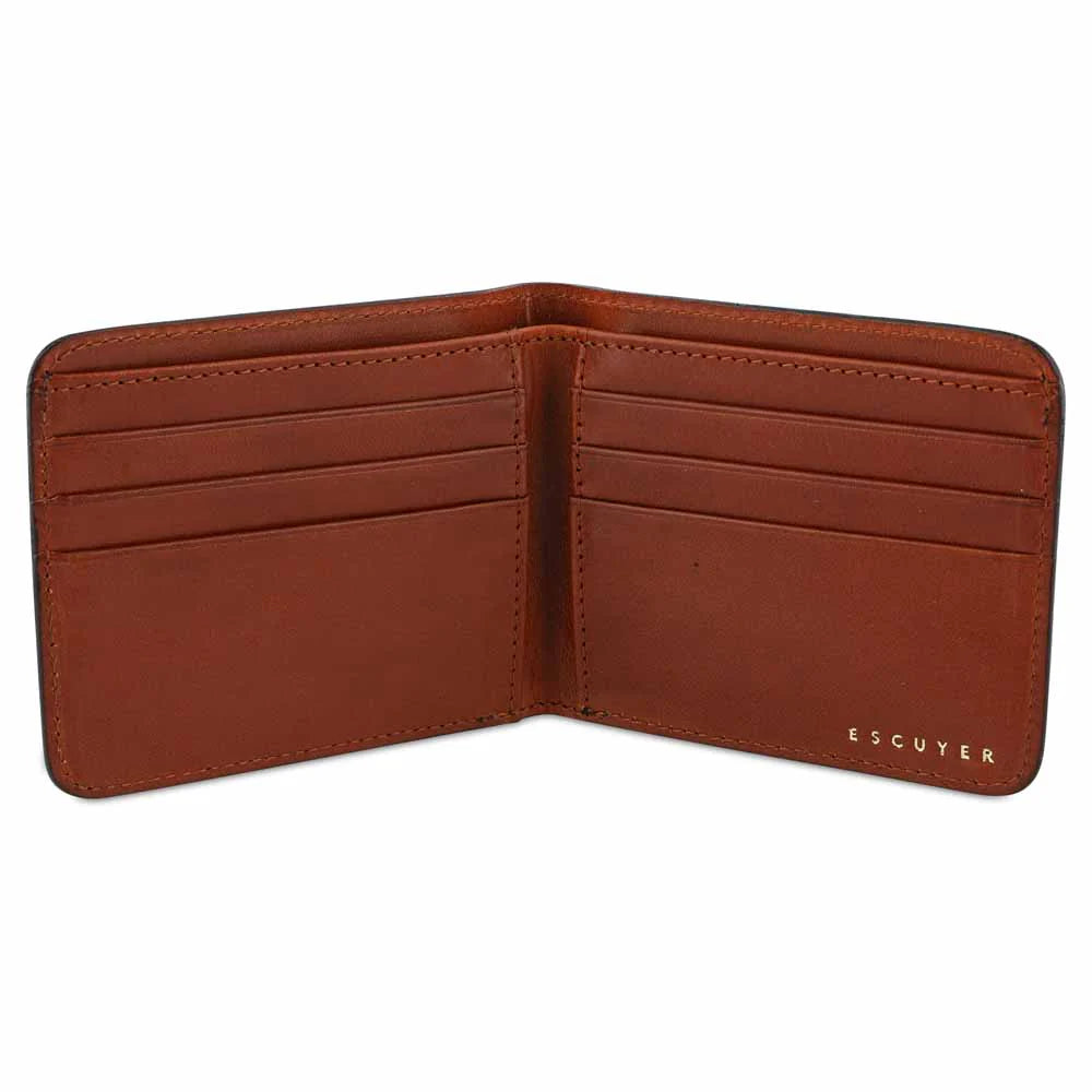 Billfold Wallet, Blue / Cognac