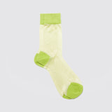 Sheer Wave Socks, Lime
