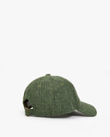 Wool Baseball Hat, Embroidered Petit Ciao, Green/Black