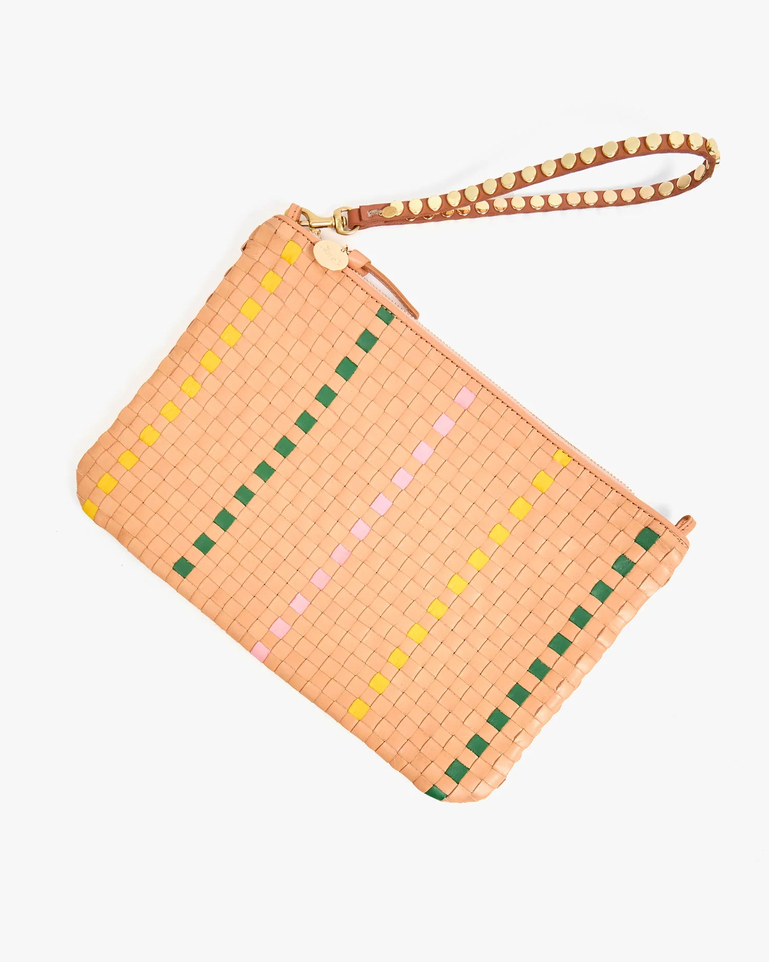 Wristlet Strap, Cuoio with Studs - Clare V.