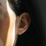 X Baguette Lemon Diamond Scatter Medium Stud Earrings