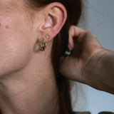 X Baguette Lemon Diamond Scatter Extra Small Stud Earrings