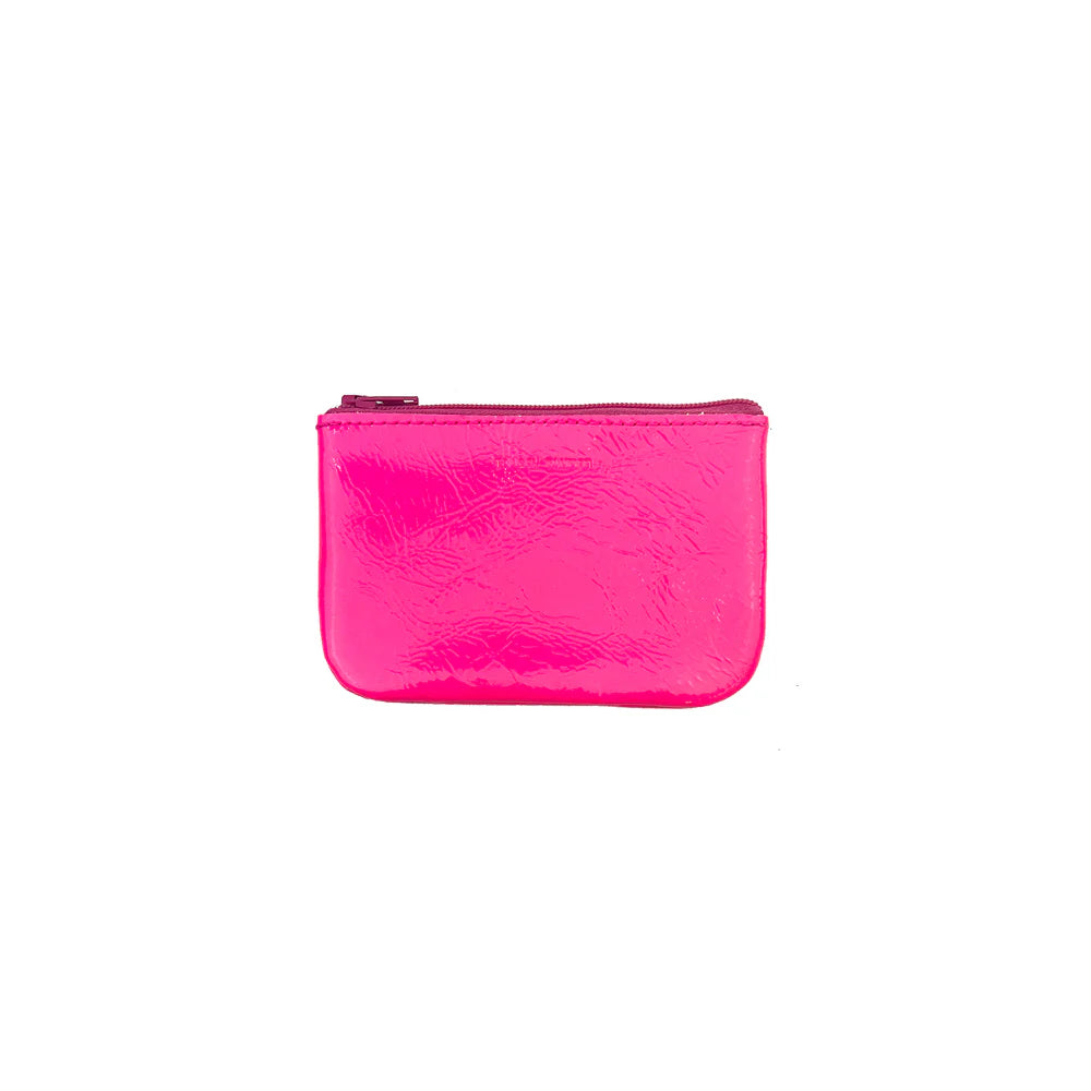 Tracey Tanner | X Small Zip Pouch, Fluoro Pink Patent
