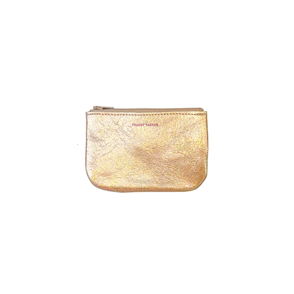 Tracey Tanner | X Small Zip Pouch, Hologram Golden