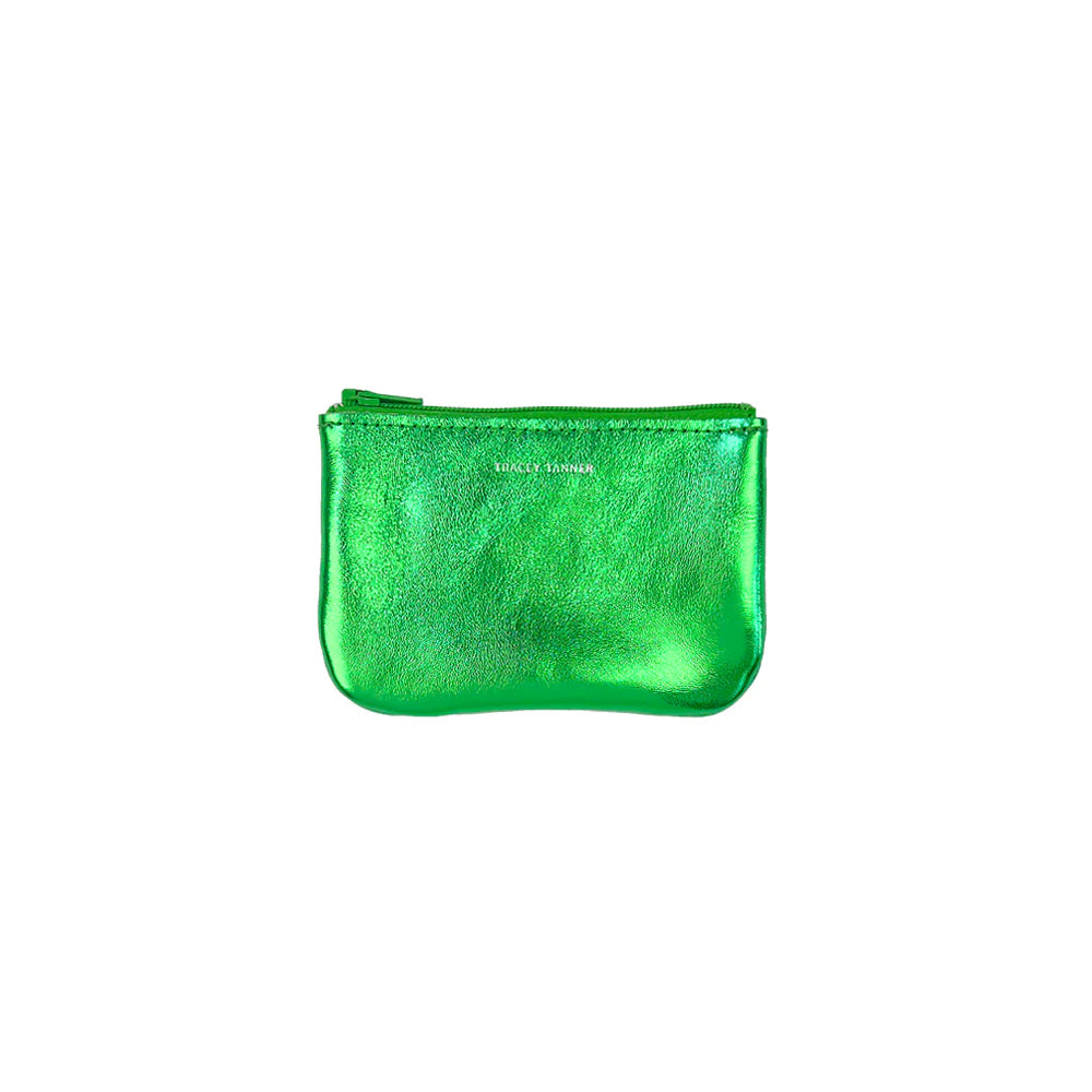 Tracey Tanner | X Small Zip Pouch, Matte Foil Verdant