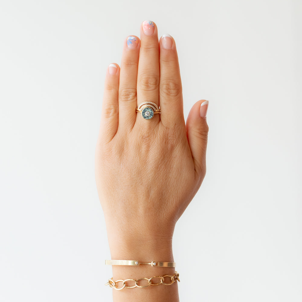 Large Diamond Arch Rioga Contour Ring