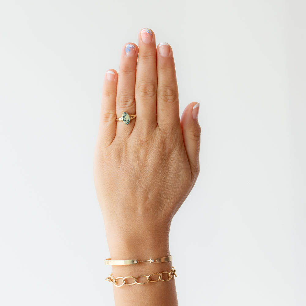 Angel Wing Variscite Polaris Signet Ring