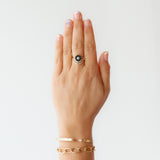Black Jade and Diamond Cerclen Ring