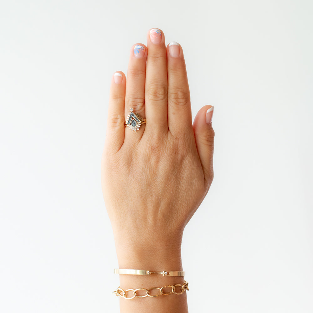 Reika Variscite and Diamond Ring Set