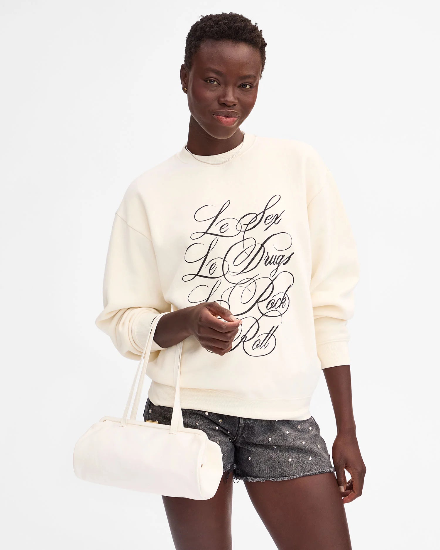 Yvette Bag, White Leather