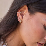 Thin Small Aura Huggie Hoops