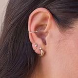 Diamond Thin Aura Huggie Hoops