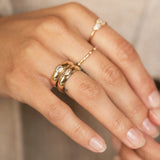 Marquise Diamond Half Round Ring