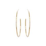 Zoe Chicco | Large Pave Diamond Thick Wire Hoops