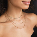 Small Oval Snake Chain Necklace
