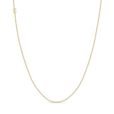 Zoe Chicco | Itty Bitty Off-Center Initial Letter Necklace "K"