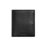 Coin Bifold Leather Wallet, Black