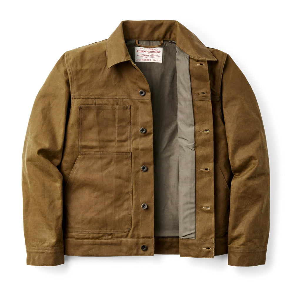 Tin Cloth Short Lined Cruiser Jacket, Dark Tan