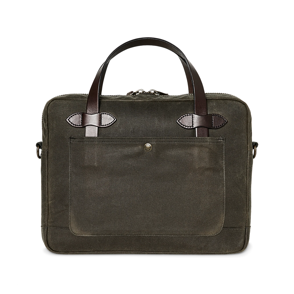 Tin Cloth Compact Briefcase, Otter Green