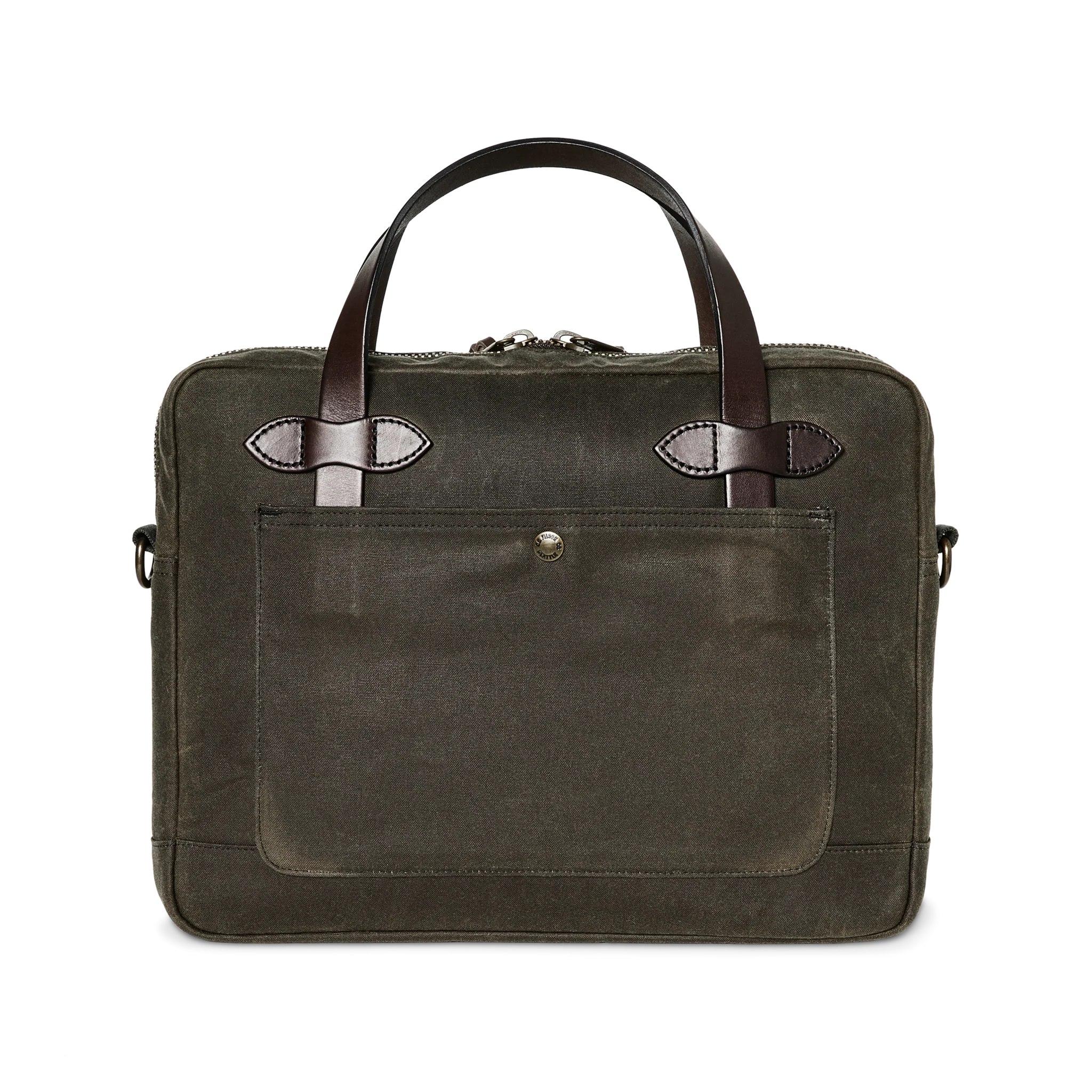 Tin Cloth Compact Briefcase, Otter Green