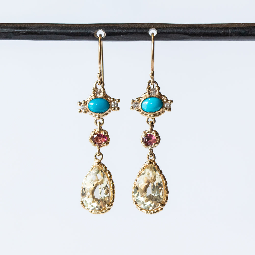 Midi Croix Drop Earrings