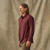 Lightweight Alaskan Guide Shirt, Port / Black Plaid