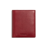Coin Bifold Leather Wallet, Ruby