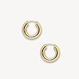 Baby Chunky Hoop Earrings, Gold Plated