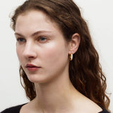 Baby Chunky Hoop Earrings, Gold Plated