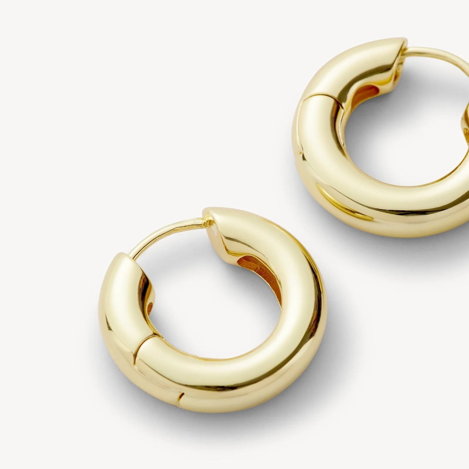 Baby Chunky Hoop Earrings, Gold Plated