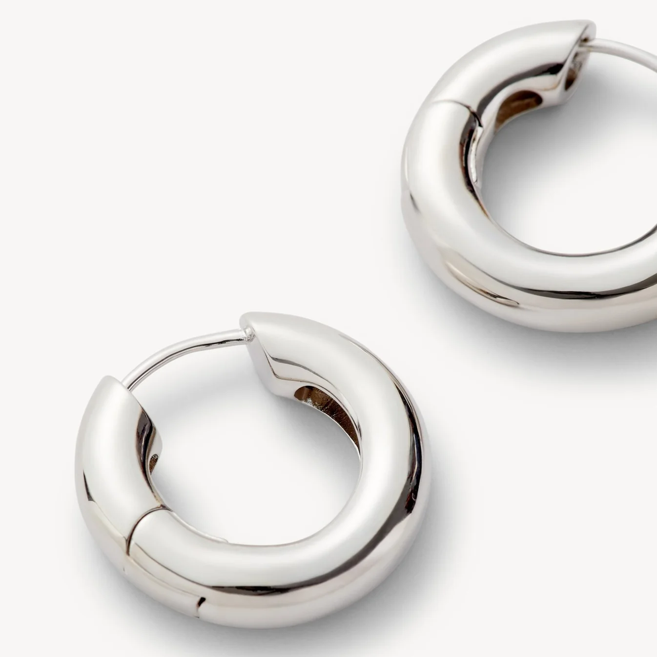 Baby Chunky Hoops, Silver