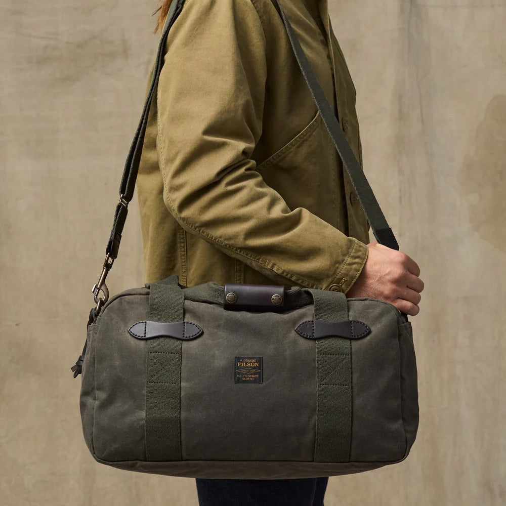 Small Tin Cloth Duffle Bag, Otter Green