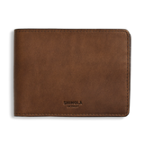 Shinola | Slim Bifold Navigator Wallet, Medium Brown