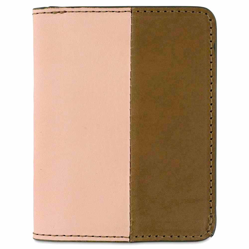Slim Wallet Vertical, Pink & Safari