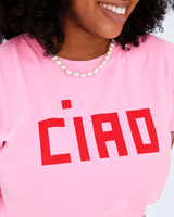 Classic Tee, Neon Pink Ciao