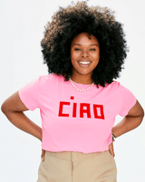 Classic Tee, Neon Pink Ciao