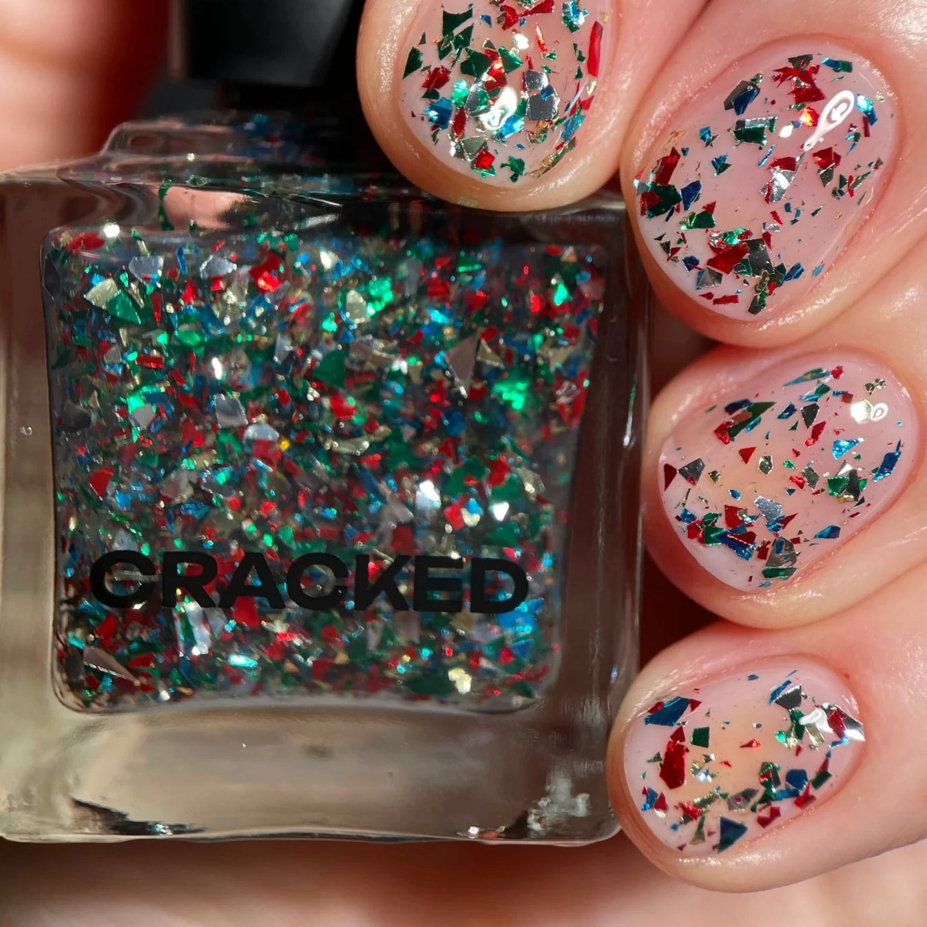 Broken Ornaments Glitter Topper Nail Polish