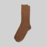 Wool Silk Boot Socks, Timber